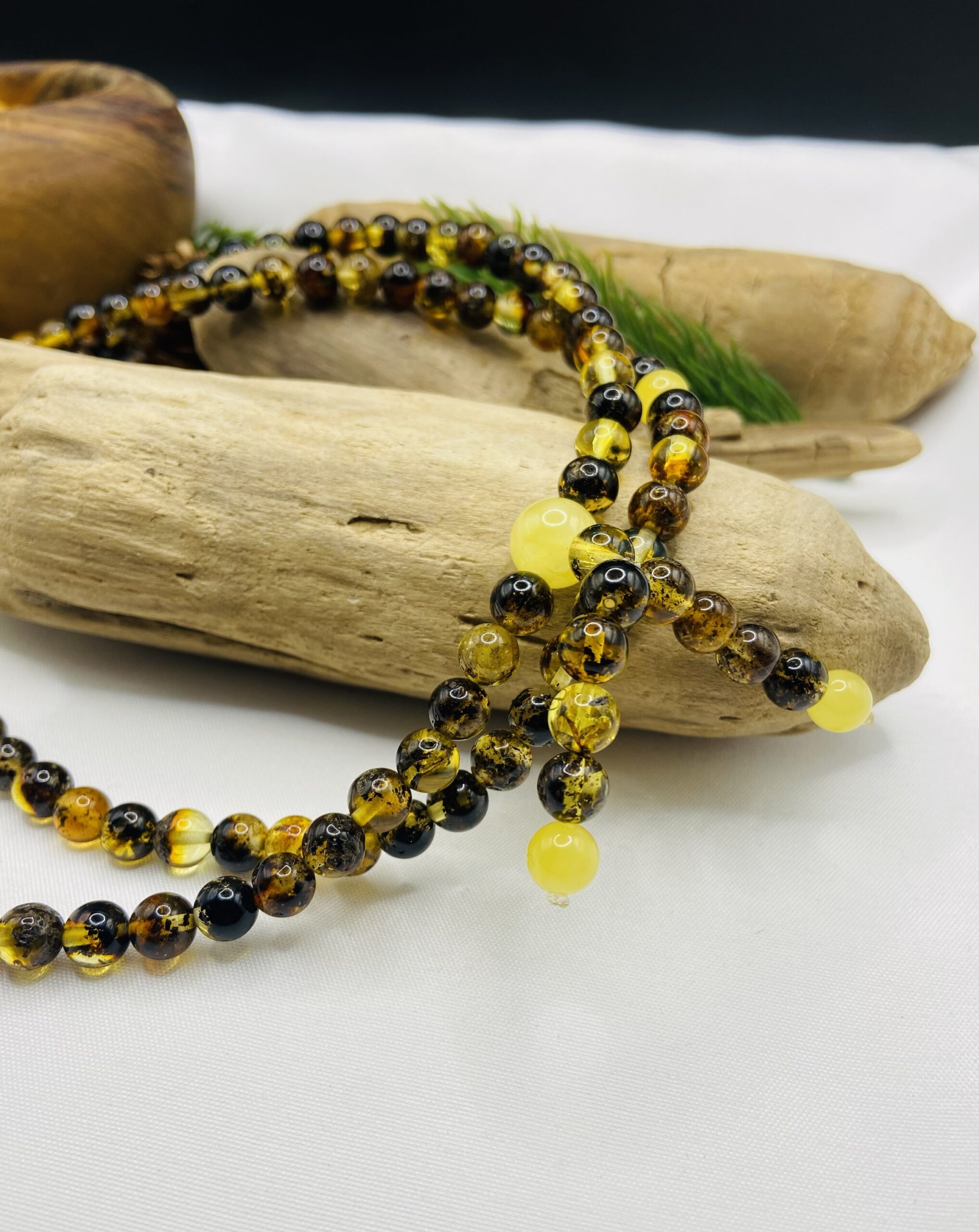 Mala Lūgšanu krelles Budistiem no dabīga Baltijas Dzintara