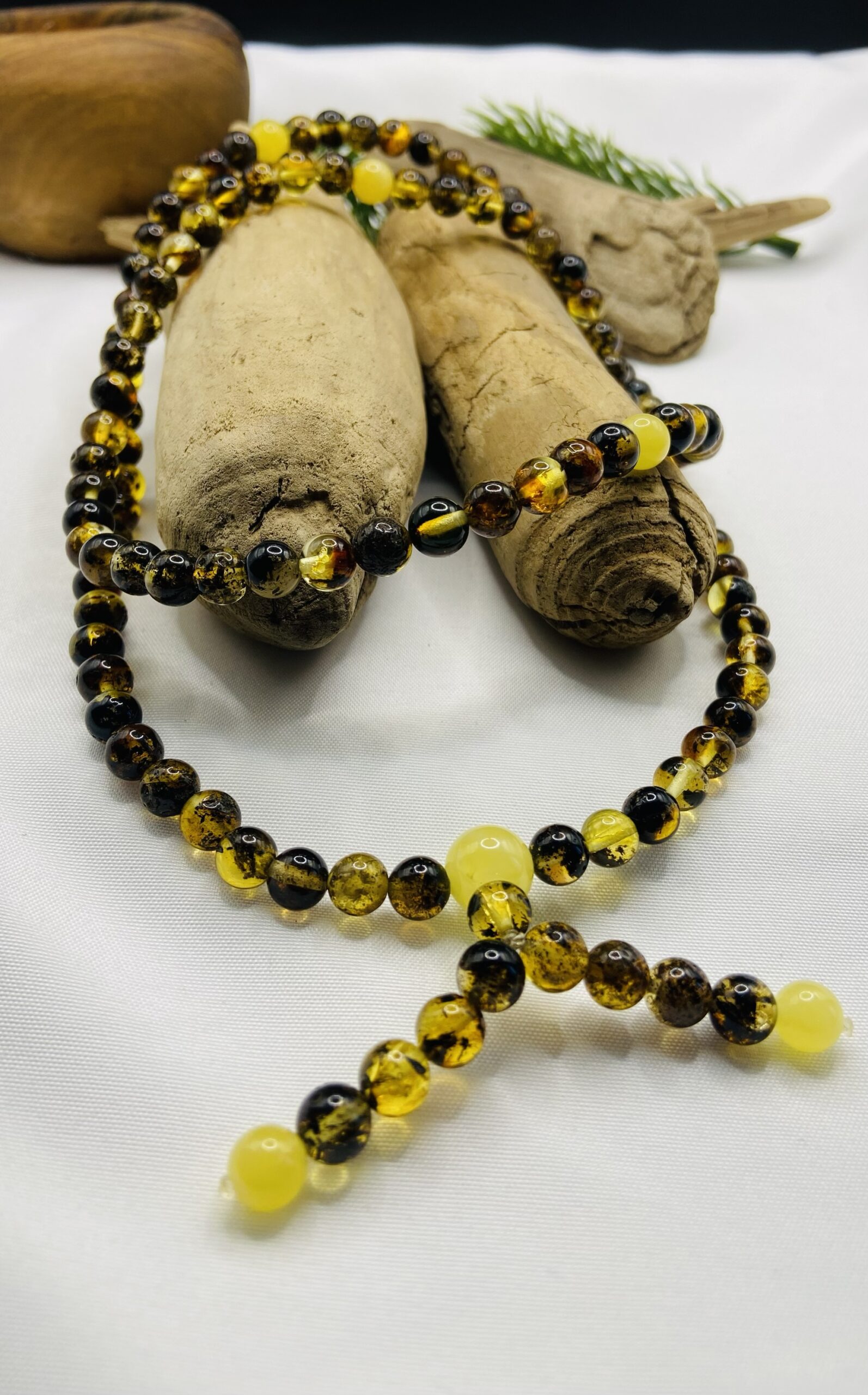 Mala Lūgšanu krelles Budistiem no dabīga Baltijas Dzintara