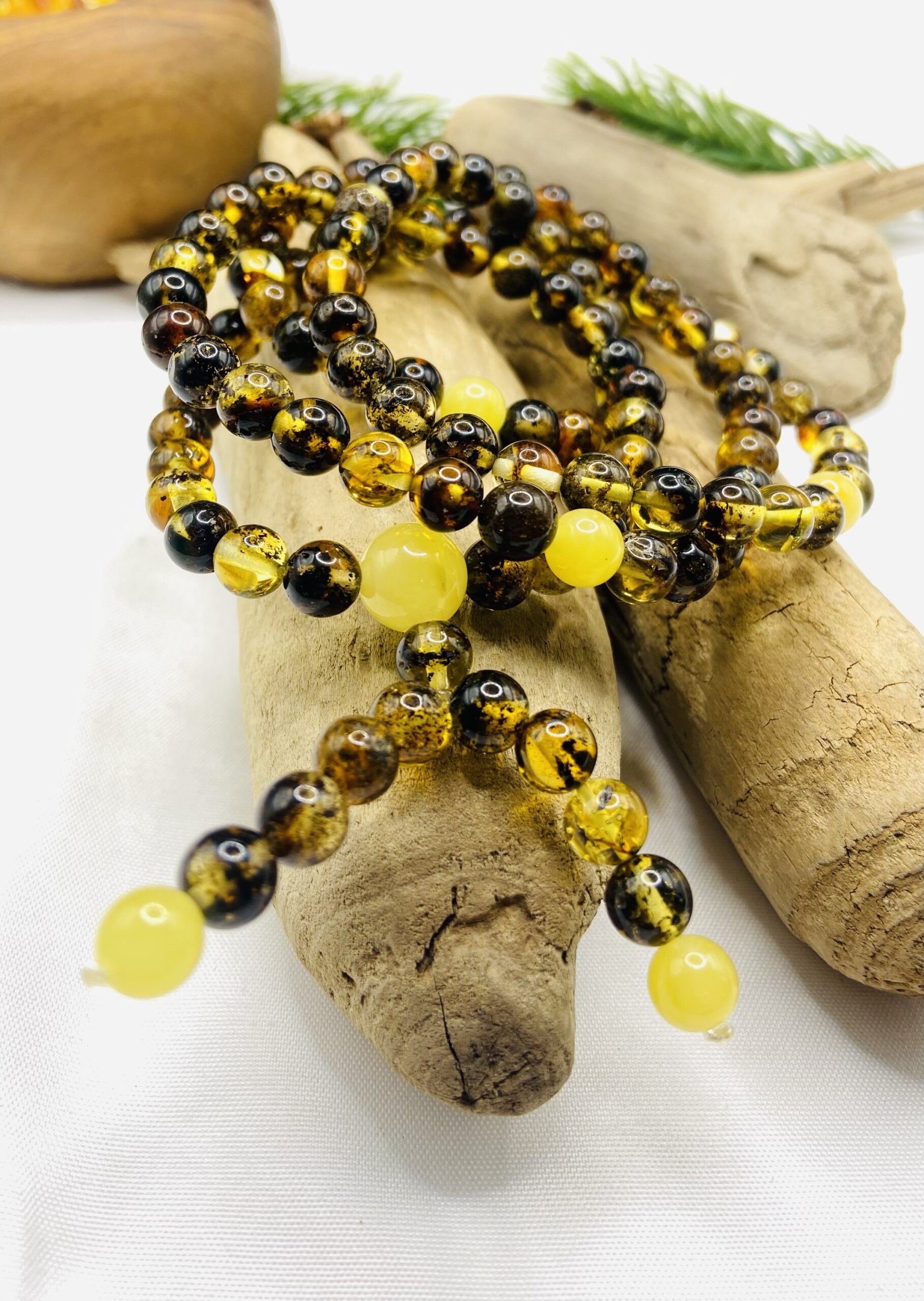 Mala Lūgšanu krelles Budistiem no dabīga Baltijas Dzintara