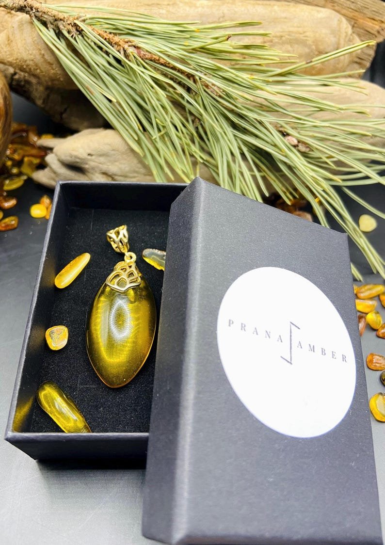 56548094-r-il-7791e2-6962645821-il_794xN.6962645821_fqq0 Baltijas Dzintara caurspīdīgs kulons ar 18K apzeltītu ķēdīti