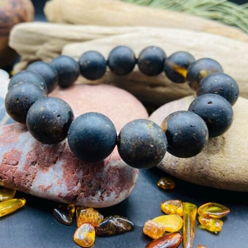 Purva Dzintara lielizmēra aproce, 14mm pērlītes