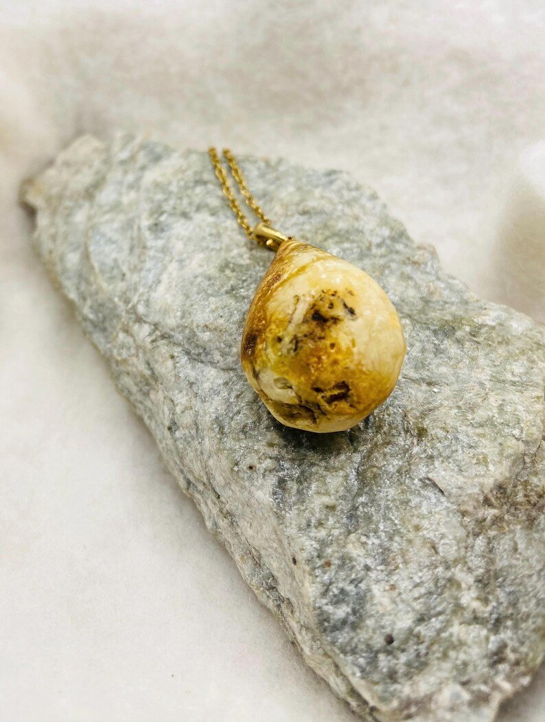 Neapstrādāts un elegants Dzintara kulons abiem dzimumiem