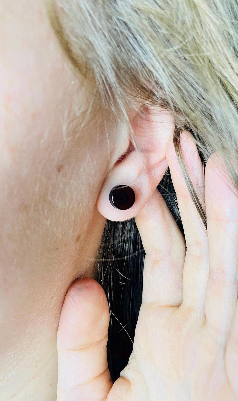 Diska formas grauzdēti Baltijas Dzintara Duramie auskari 2 veidos