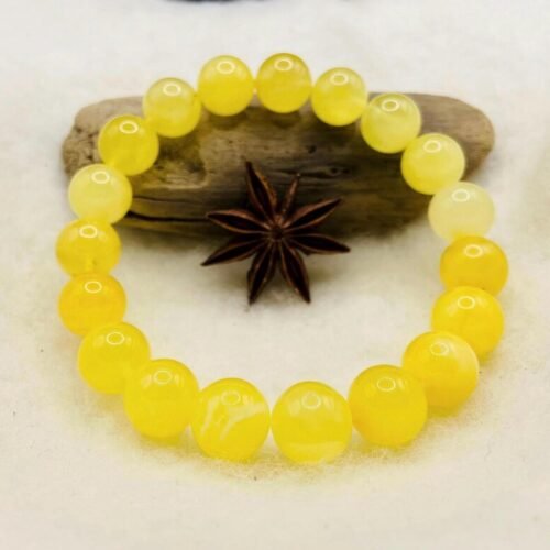 Premium klases 11mm apaļu pērlīšu Dzintara piena krāsas aporoce