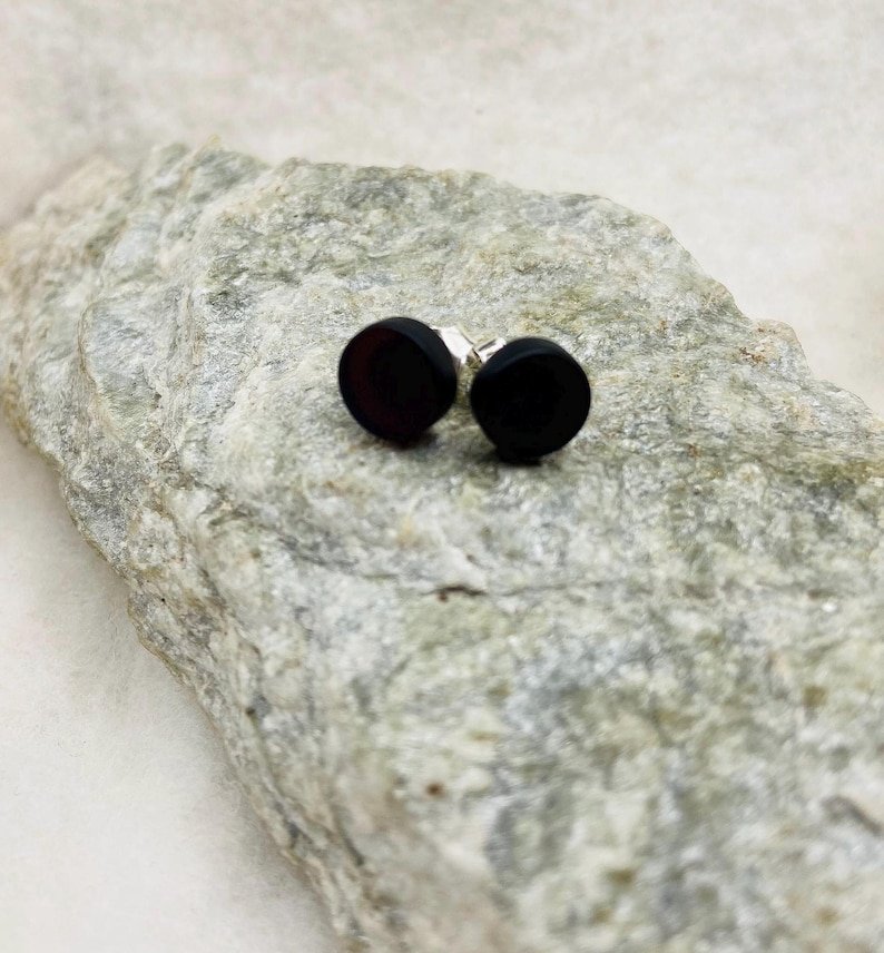 Diska formas grauzdēti Baltijas Dzintara Duramie auskari 2 veidos