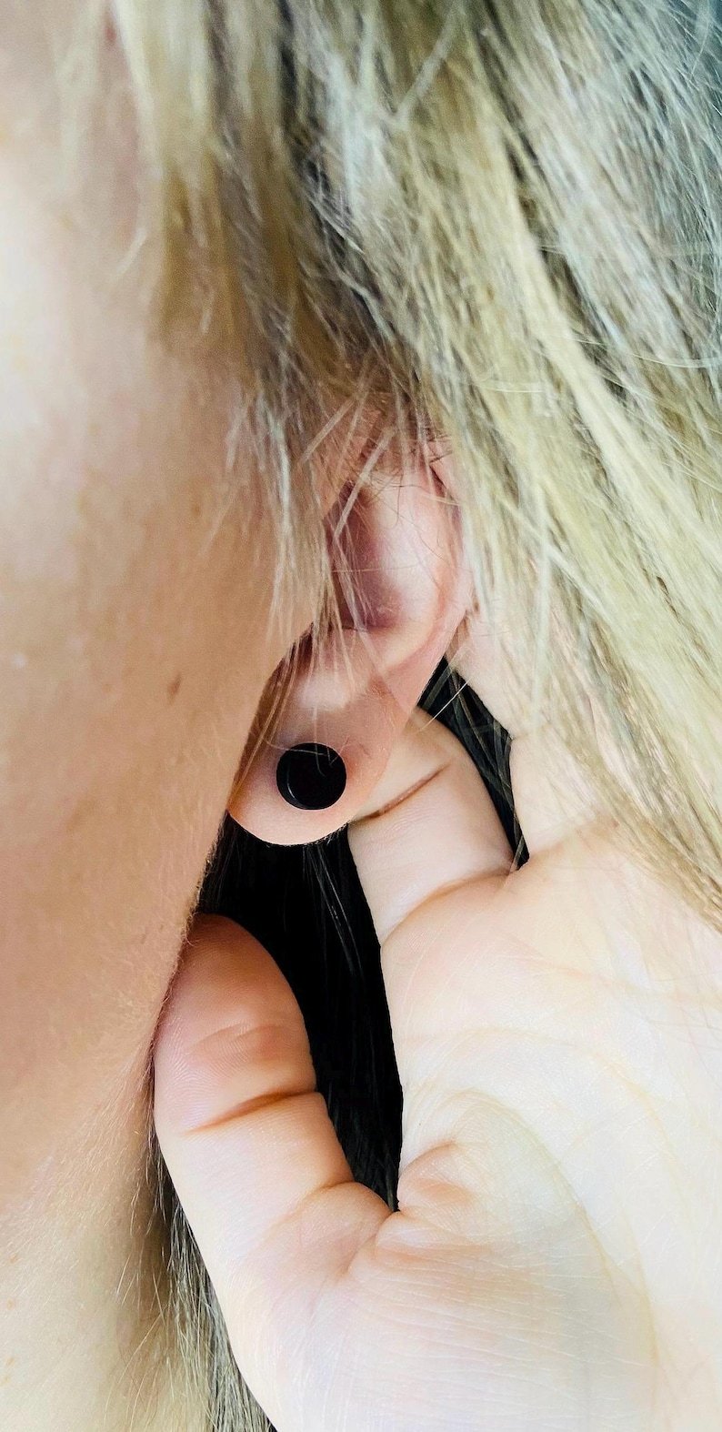 Diska formas grauzdēti Baltijas Dzintara Duramie auskari 2 veidos