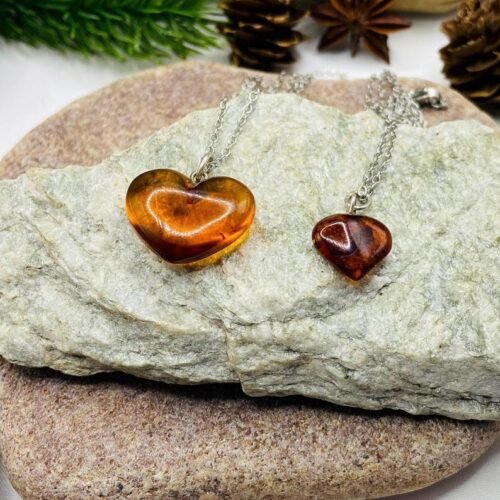 Ķiršu krāsas Baltijas Dzintara sirsniņas 2 variācijās