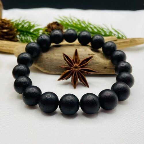 11mm Apaļo pērlīšu tumšās krāsas pulēta Dzintara aproce