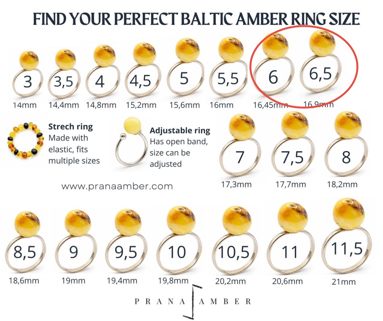Neatkārtojams Baltijas Dzintara lielizmēra gredzens sievietēm