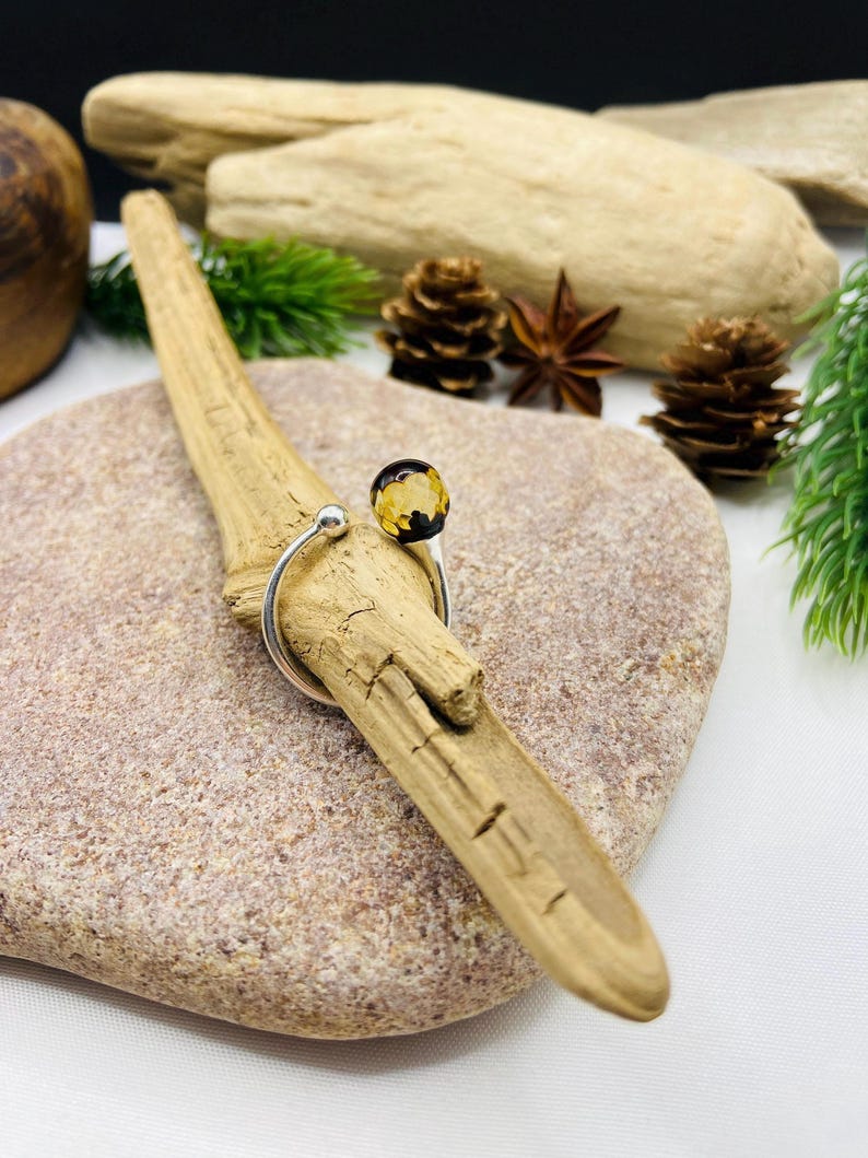 Krāsu mainošs unikāls Baltijas dzintara sudraba gredzens