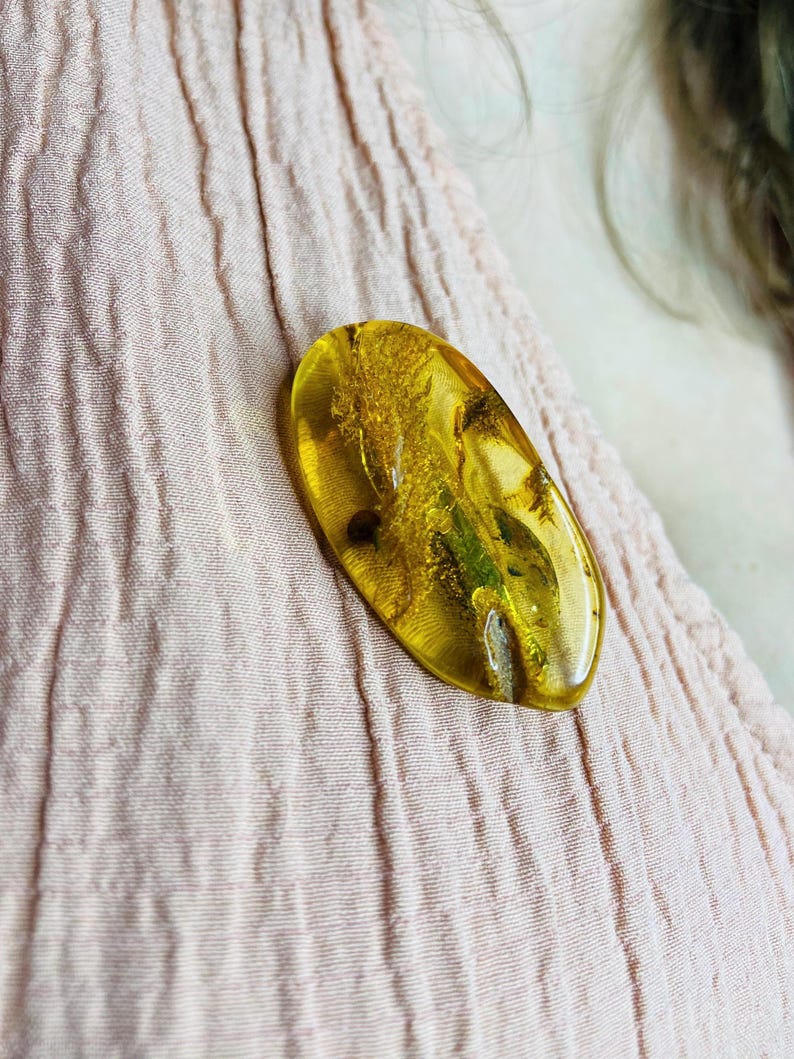 Baltijas dzintara citrīna broša 1 gab. burvīga sieviešu rota