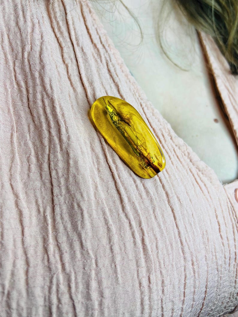 Baltijas dzintara citrīna broša 1 gab. burvīga sieviešu rota